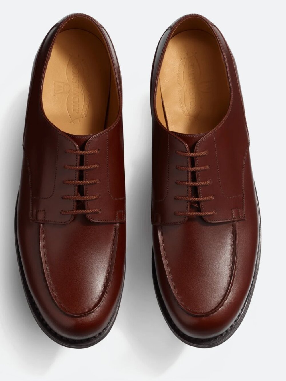 JM Weston Derby Golf -  Brown Leather - Men - Size JM Weston: 7.5D (43/US 9.5)